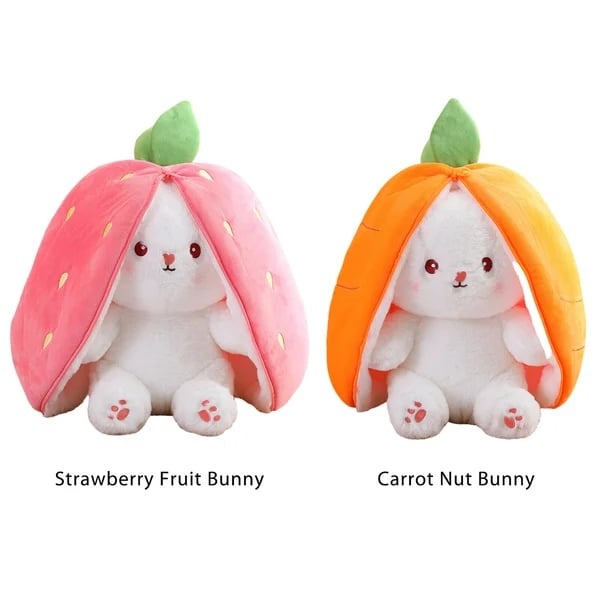 🐰Easter Early Sale 49% OFF🍓Strawberry Bunny Transformed into Little Rabbit🎀 Fruit Doll Plush Toy🐰