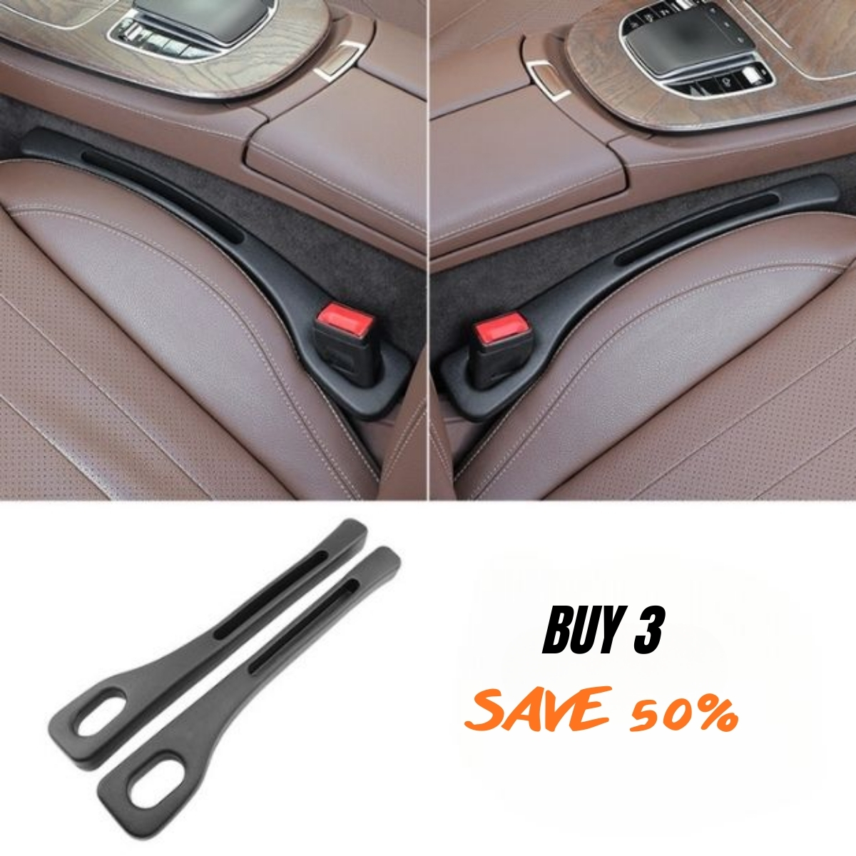 🔥Last Day 50% OFF 🚗 Car Seat Gap Plug with Storage Slot (Custom Logo)