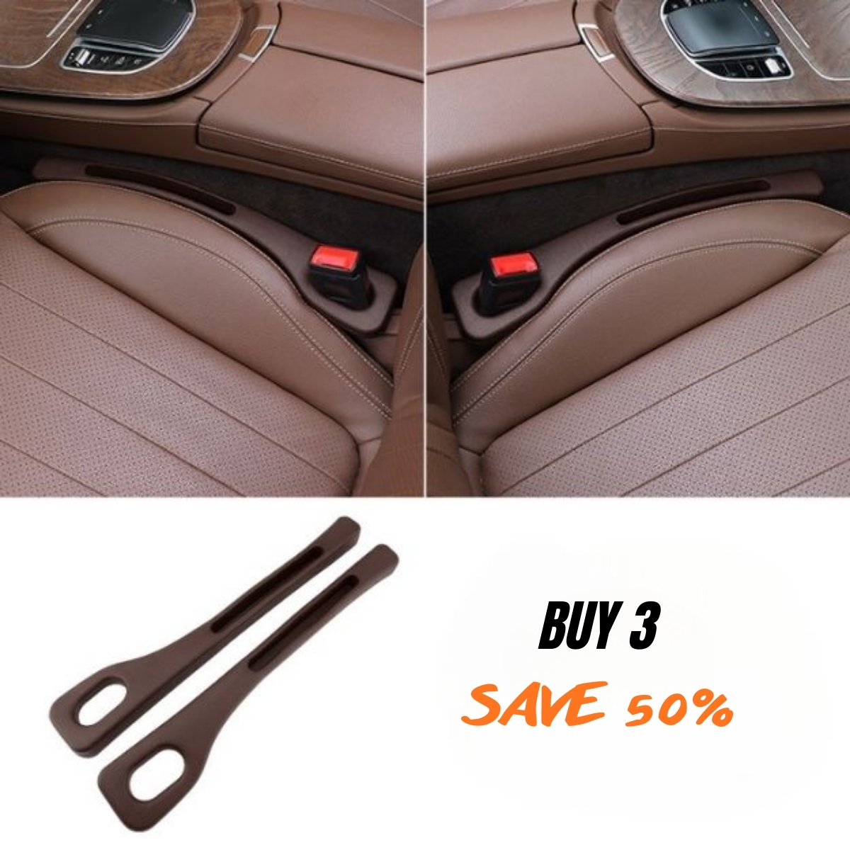 🔥Last Day 50% OFF 🚗 Car Seat Gap Plug with Storage Slot (Custom Logo)